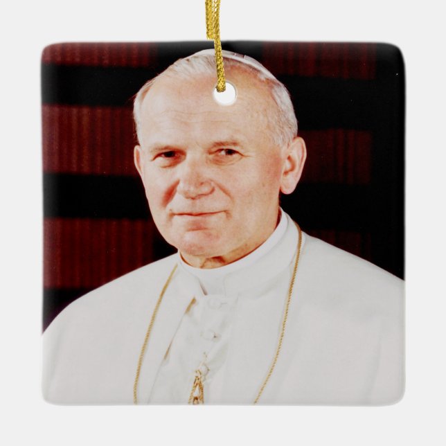 Papst Johannes Paul II Keramikornament (Vorderseite)
