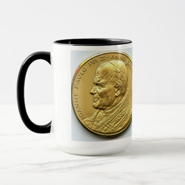 PAPST JOHANNES PAUL II. MÜNZEN TASSE (Links)