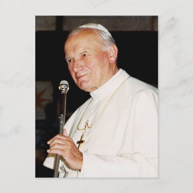 Papst Johannes Paul II Postkarte (Vorderseite)