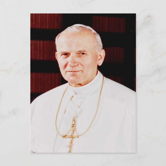Papst Johannes Paul II Postkarte (Vorderseite)