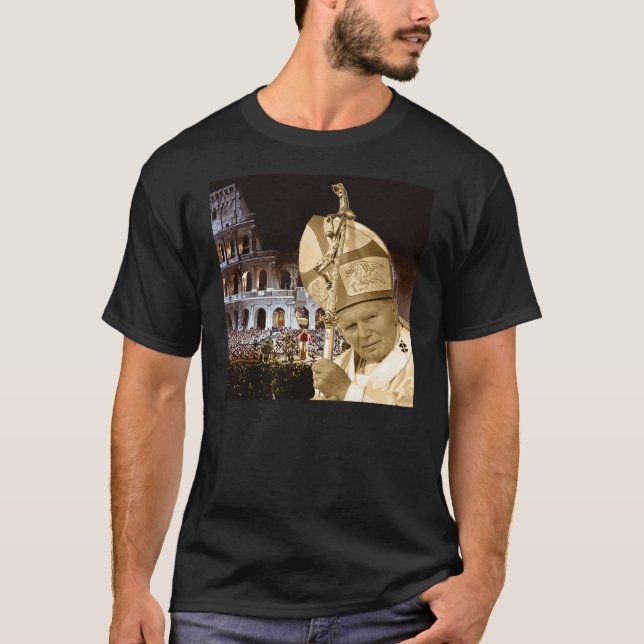 Papst Johannes Paul II. Segen-T-Shirt T-Shirt (Vorderseite)