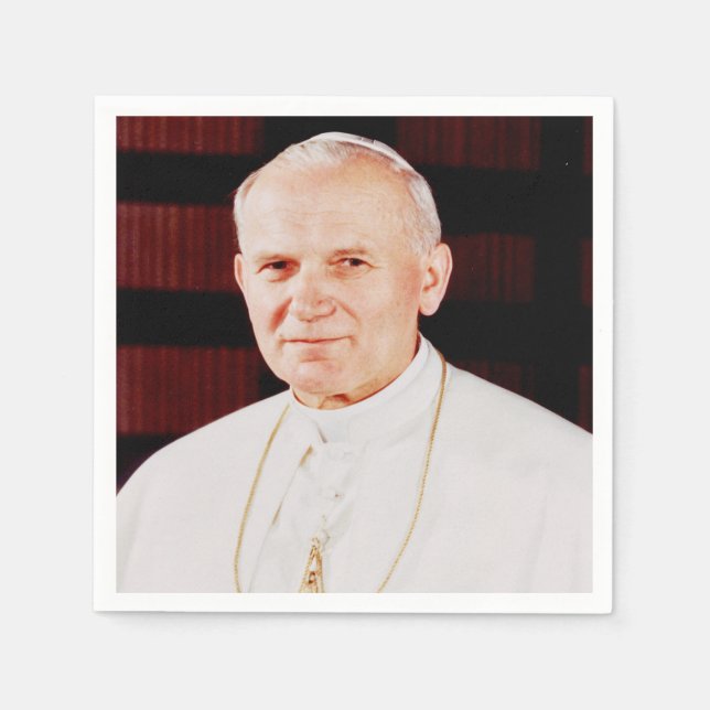 Papst Johannes Paul II Serviette (Vorderseite)