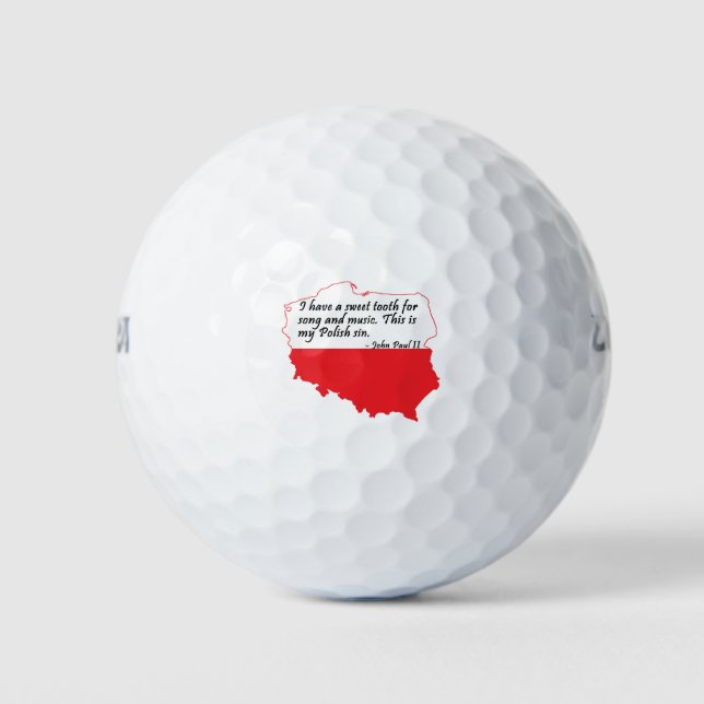 Papst Johannes Paul II Zitat Golfball (Vorderseite)