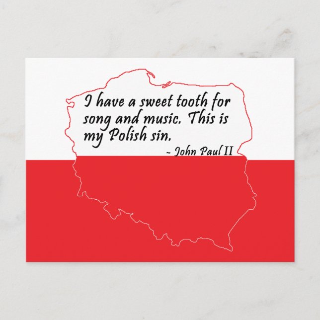 Papst Johannes Paul II Zitat Postkarte (Vorderseite)