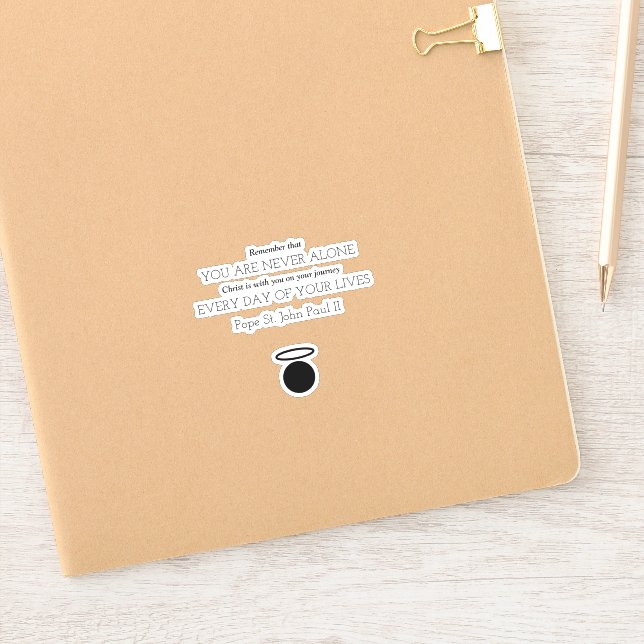 Papst Johannes Paul II Zitat Sticker (Notizbuch)