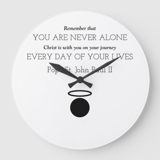 Papst Johannes Paul II. ZitatsUhr Große Wanduhr (Vorderseite)