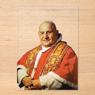 Papst Johannes XXIII Leiter der katholischen Kirch Acryleinladungen