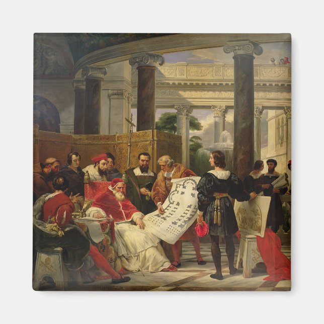 Papst Julius II. bestellt Bramante Magnet (Vorne)