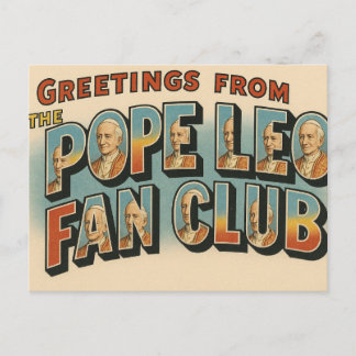 Papst Leo Fan Club Vintage-Postkarte Postkarte