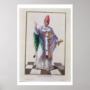 Papst Leo III (795-816) von "Receuil des Estampes" Poster