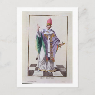 Papst Leo III (795-816) von "Receuil des Estampes" Postkarte