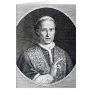 Papst Leo XII., mit Gravur von Raffaele Persichini