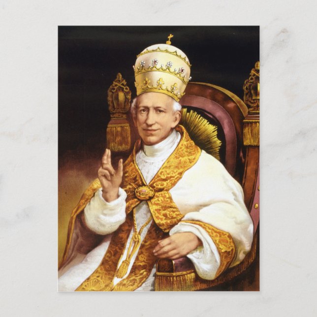 Papst Leo XIII Postkarte (Vorderseite)