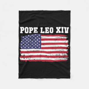 Papst Leo Xiv 14. Erster amerikanischer Papst USA  Fleecedecke