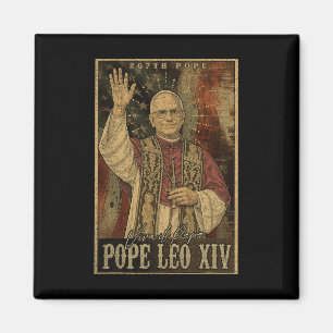 Papst Leo Xiv 14. Erster amerikanischer Papst USA Magnet
