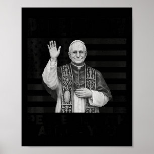 Papst Leo Xiv 14. Erster amerikanischer Papst Usa- Poster