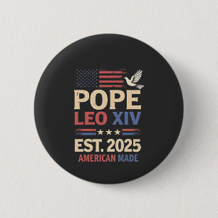 Papst Leo XIV. 2025 4. Juli USA Flag Button