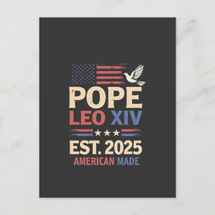 Papst Leo XIV. 2025 4. Juli USA Flag Einladungspostkarte