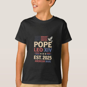 Papst Leo XIV. 2025 4. Juli USA Flag T-Shirt