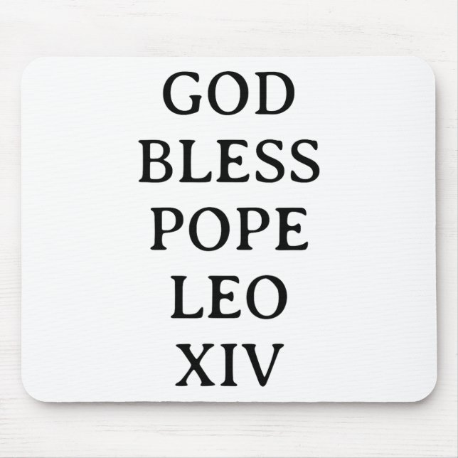 Papst Leo Xiv 3 Mousepad (Vorne)
