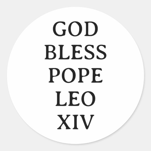 Papst Leo Xiv 3 Runder Aufkleber (Vorderseite)