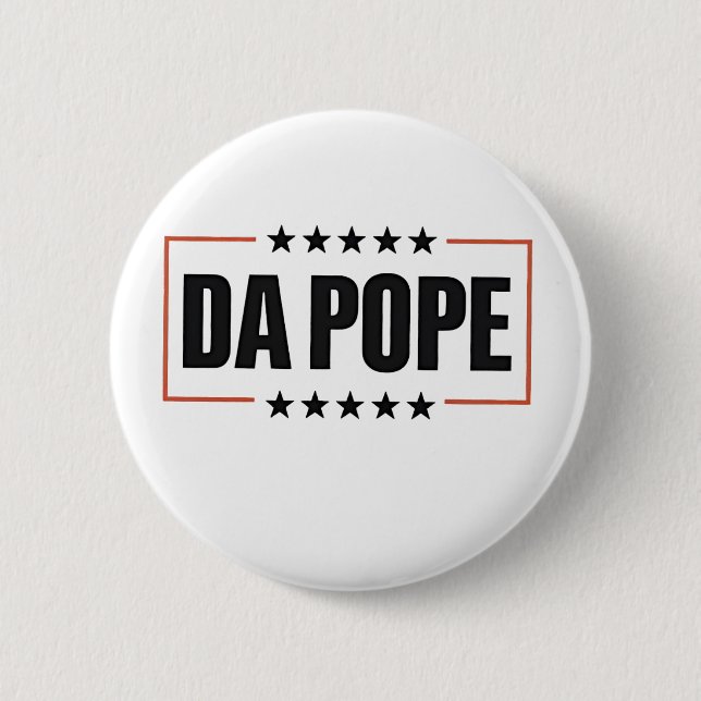 Papst Leo XIV Christlich Church Da Pope Button (Vorderseite)