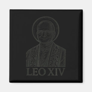 Papst Leo Xiv Christlich _ Holzdruck Rom & Vat Magnet