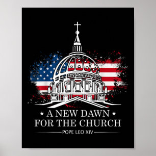 Papst Leo Xiv Christliche Freiheit Kunst Poster