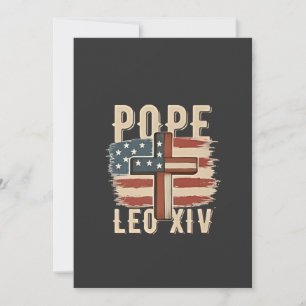Papst Leo XIV Christliche Kirche Da Papst USA-Flag Dankeskarte