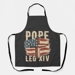 Papst Leo XIV Christliche Kirche Da Papst USA-Flag Schürze