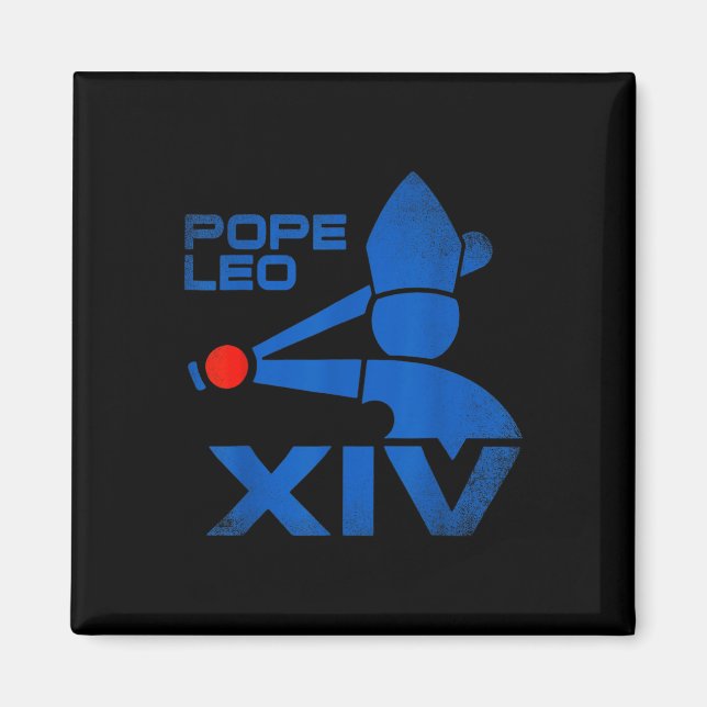 Papst Leo Xiv Da Pope Leo 14 Baseball Magnet (Vorne)