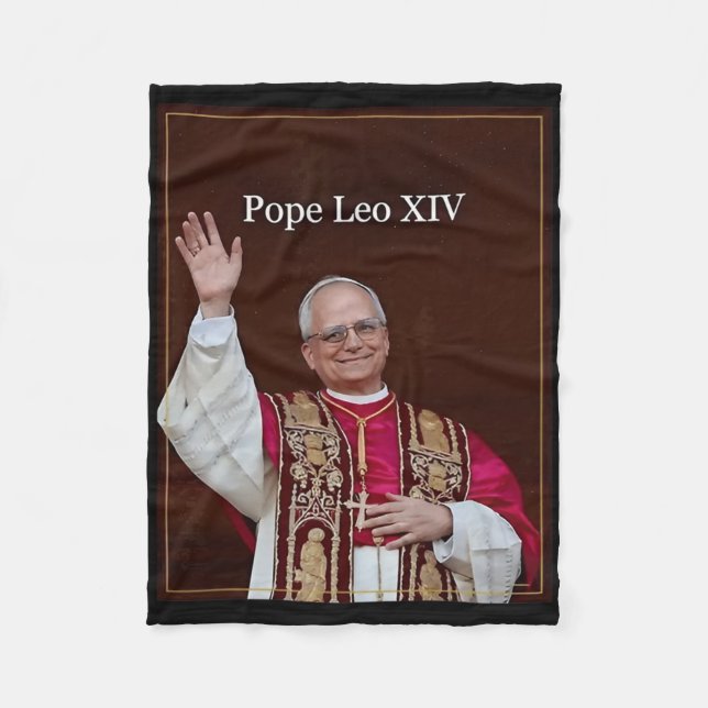 Papst Leo Xiv Fleecedecke (Vorderseite)