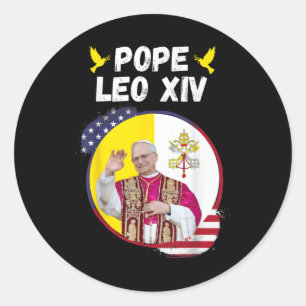 Papst Leo Xiv, Habemus Papam, katholisch Runder Aufkleber
