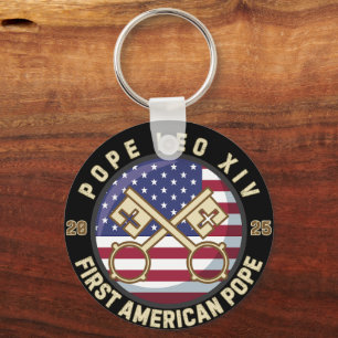 Papst Leo XIV. Historischer Erster amerikanischer  Schlüsselanhänger