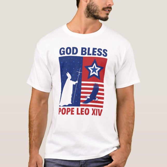 Papst Leo XIV. Historischer Erster amerikanischer  T-Shirt (Vorderseite)