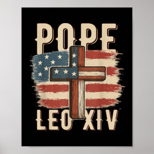 Papst Leo Xiv Katholische Kirche Christlicher Glau Poster