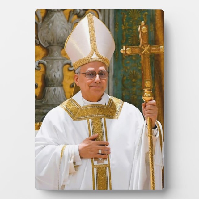 Papst Leo XIV Mass Sixine Kapelle Fotoplatte (Vorderseite)
