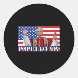 Papst Leo Xiv New Pope First American Pope Flag Pr Runder Aufkleber