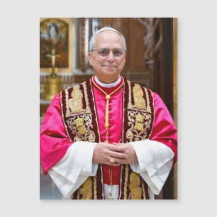 Papst Leo XIV. Porträt Magnetkarte