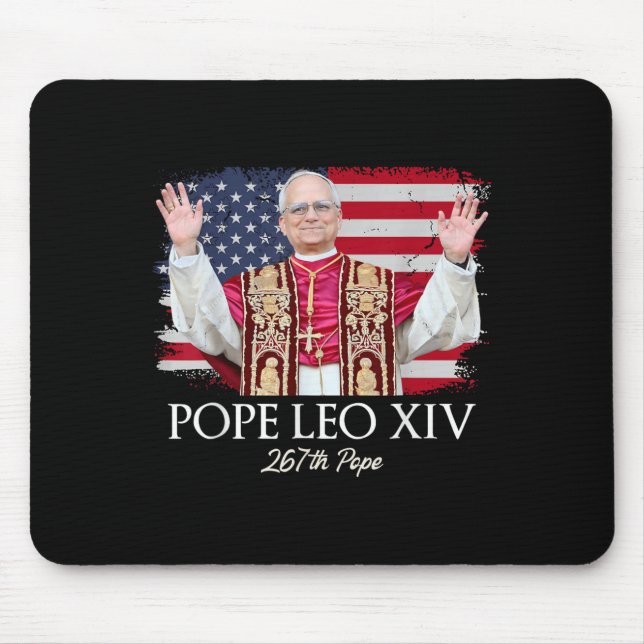 Papst Leo Xiv Robert Francis Prevost Mousepad (Vorne)