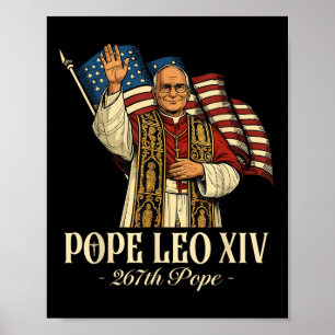 Papst Leo Xiv Shirt Kardinal Robert Prevost Amerik Poster