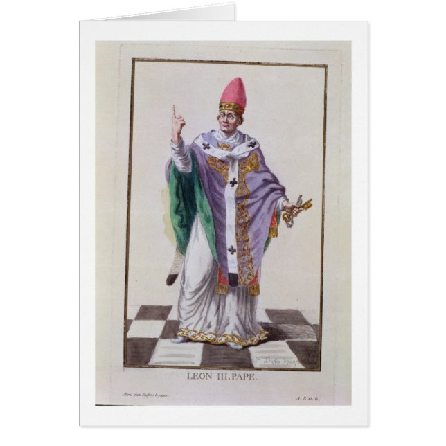 Papst Löwe III (795-816) von 'Receuil DES (Vorne)