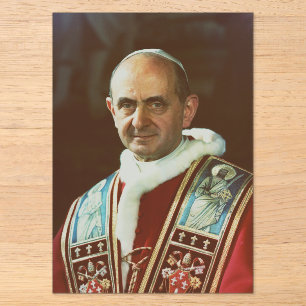 Papst Paul VI Bischof von Rom Acryleinladungen