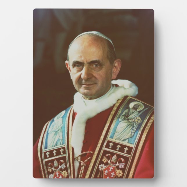 Papst Paul VI Bischof von Rom Fotoplatte (Vorderseite)