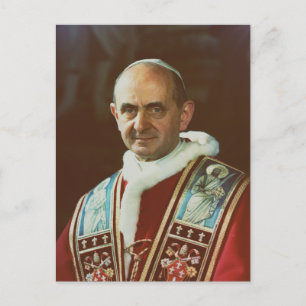 Papst Paul VI Bischof von Rom Postkarte