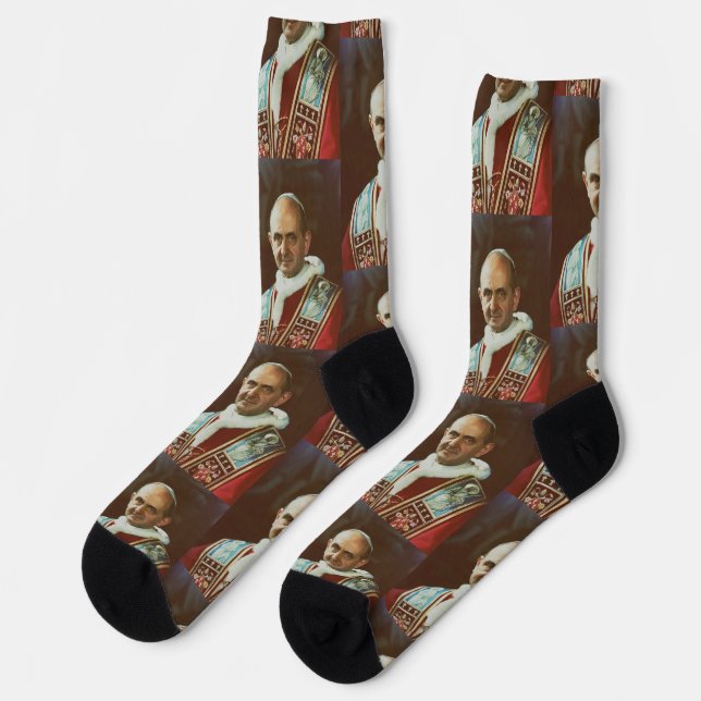 Papst Paul VI Bischof von Rom Socken (Linkes Detail)