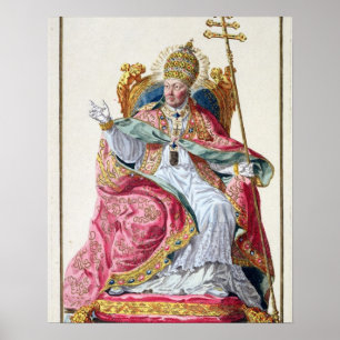Papst Pius VI (1717-1999) von "Receuil des Estampe Poster