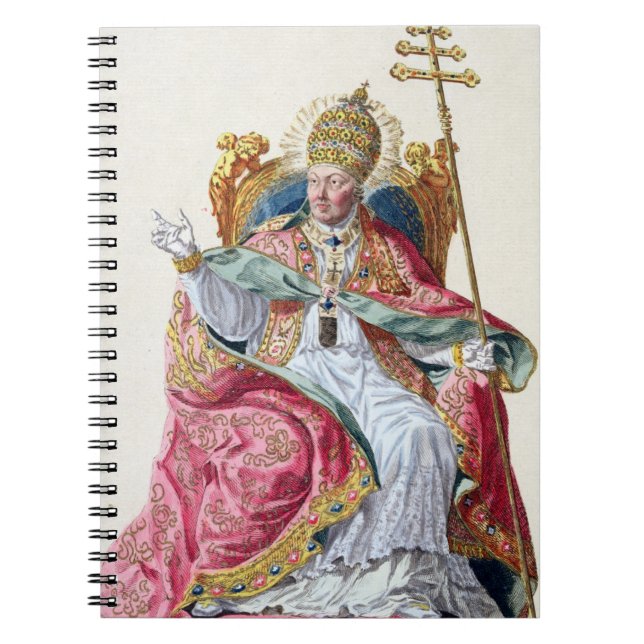 Papst Pius VI (1717-99) von 'Receuil DES Estampes, Notizblock (Vorderseite)