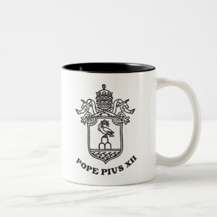 Papst- Pius XII.arme 01 Zweifarbige Tasse