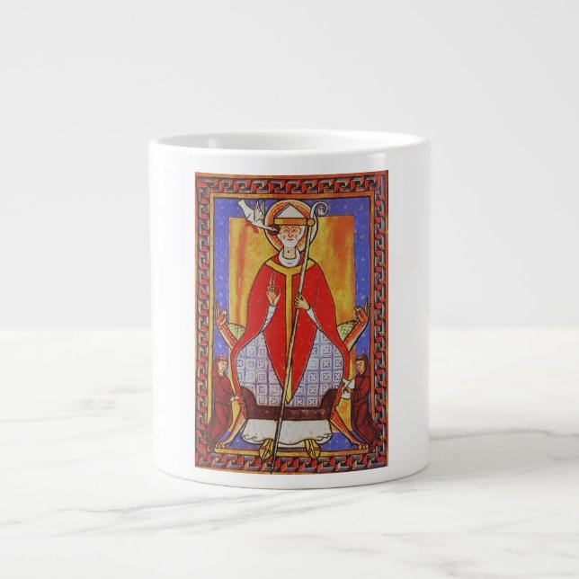 Papst Saint Gregory I. Dialoge Jumbo-Tasse (Vorderseite)